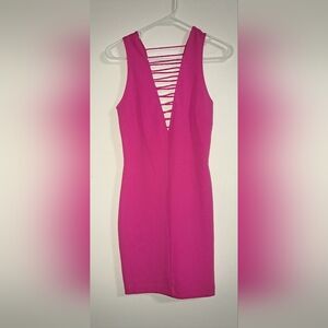 H&M Hot Pink Dress Front And Back Slits
